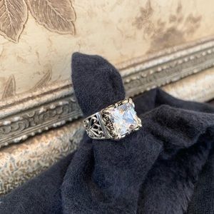 Silpada Sterling Silver Cubic Zirconia ring size 7